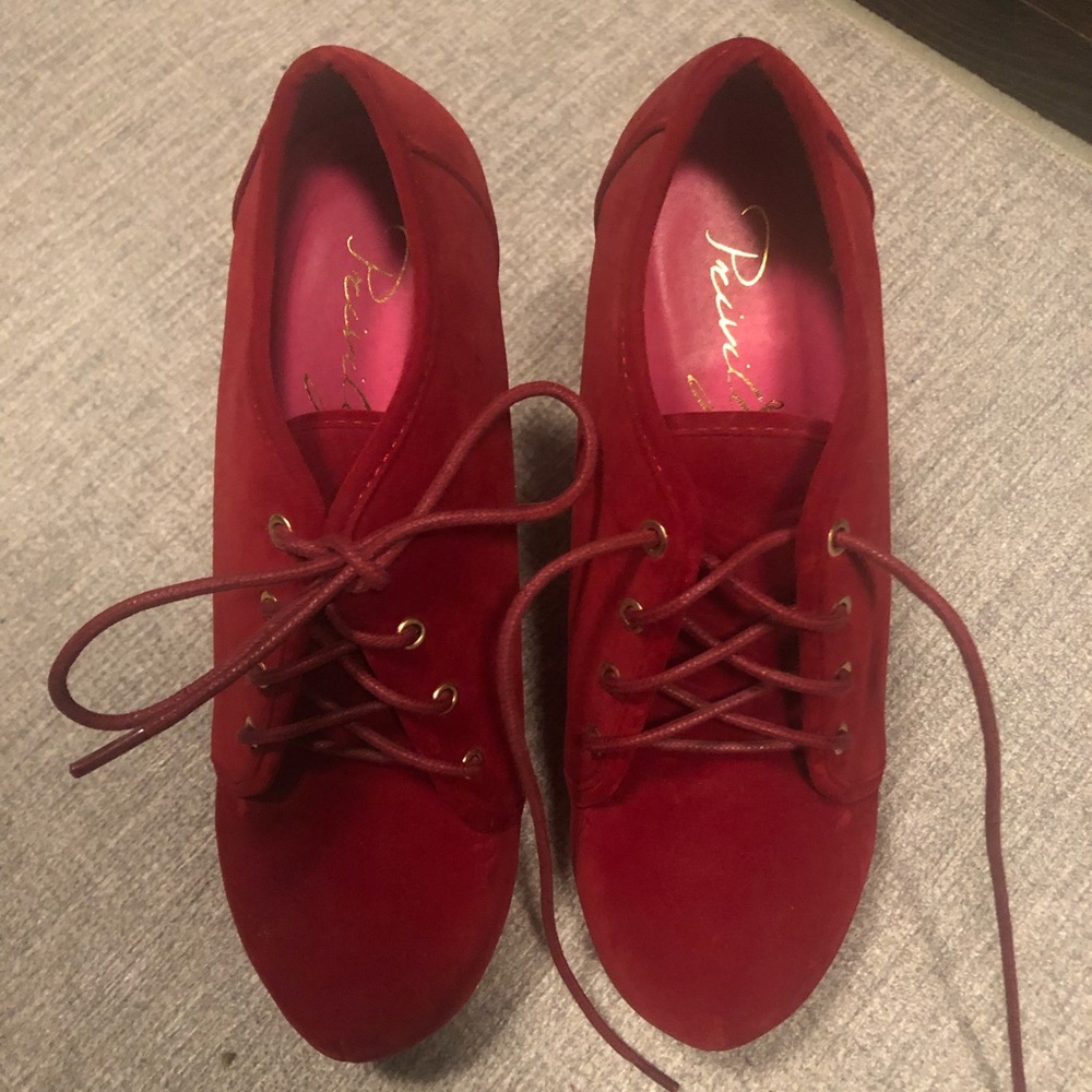 Red & leopard wedges - Picture 3 of 7